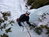 Tara on One Giant Step (Category:  Ice Climbing)