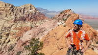 Kenny atop Brownstone Wall (Category:  Rock Climbing)