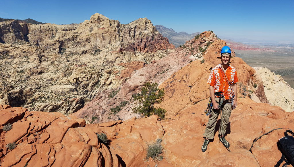 Kenny atop Brownstone Wall (Category:  Rock Climbing)