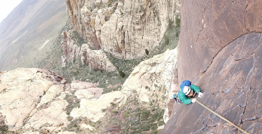 Calvin following p5 of Nightcrawler (Category:  Rock Climbing)