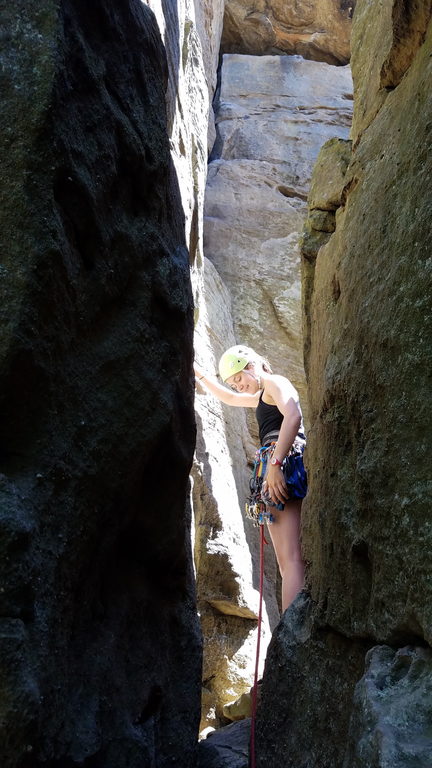 CAMille on Bedtime for Bonzo (Category:  Rock Climbing)