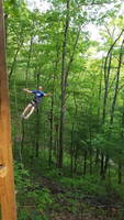 Amy and Joe have a rope swing! (Category:  Rock Climbing)