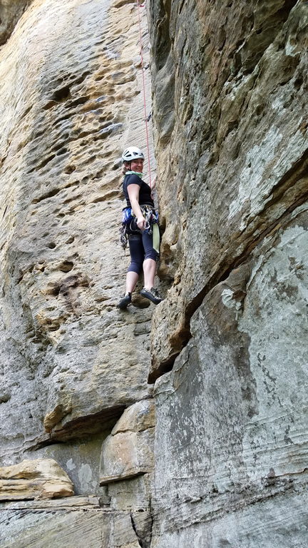 Tara on Father and Son (Category:  Rock Climbing)