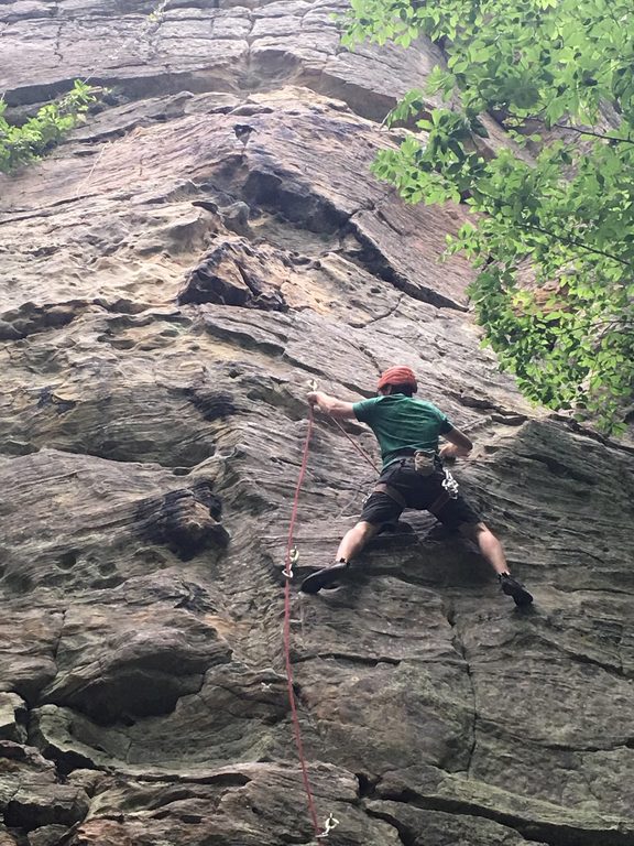 Me leading Loosen Up (Category:  Rock Climbing)