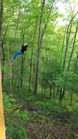 Amy and Joe have a rope swing! (Category:  Rock Climbing)