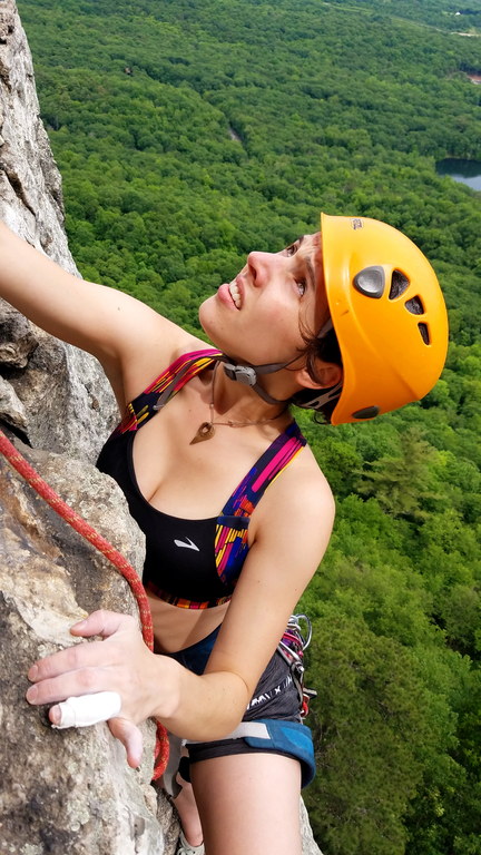 Molly on High E (Category:  Rock Climbing)