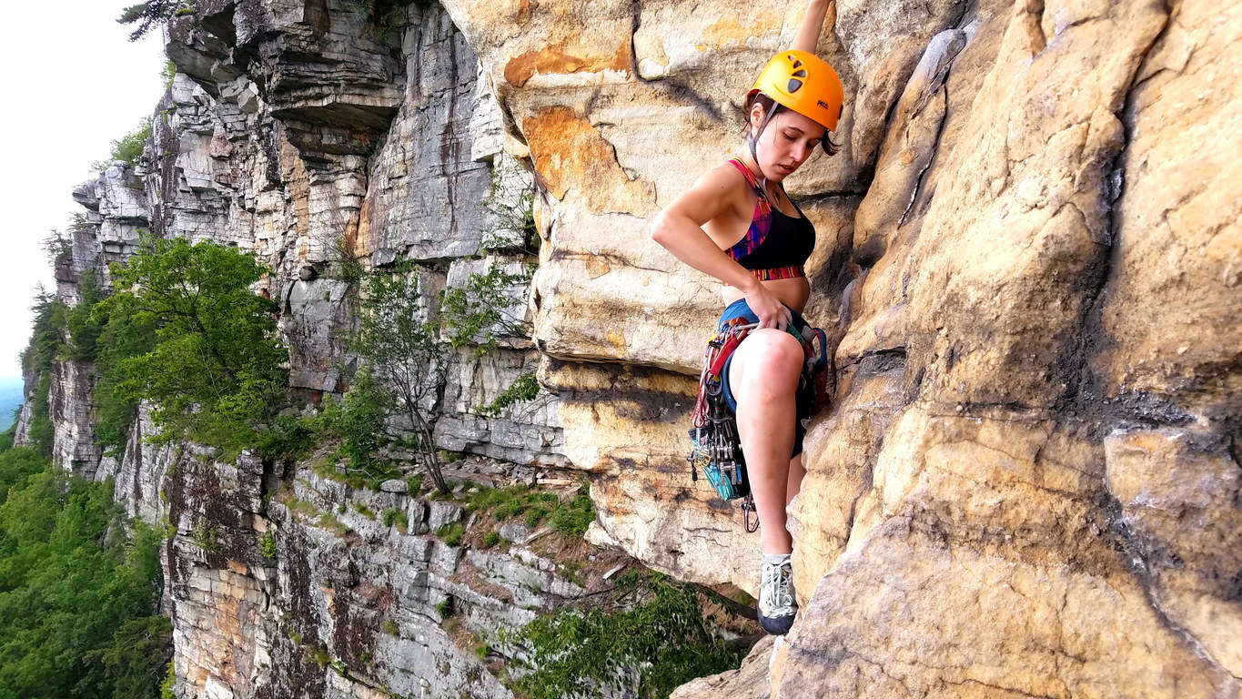 Molly on High E (Category:  Rock Climbing)