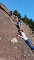 Scrambling up the Second Flatiron (Category:  Rock Climbing)