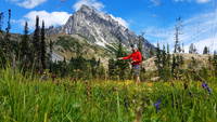 Guy with his ultralight fly fishing rig (Category:  Rock Climbing)