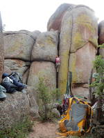 Me leading La Goellette (Category:  Rock Climbing)