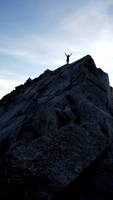 Guy on the summit of Mt. Stuart (Category:  Rock Climbing)