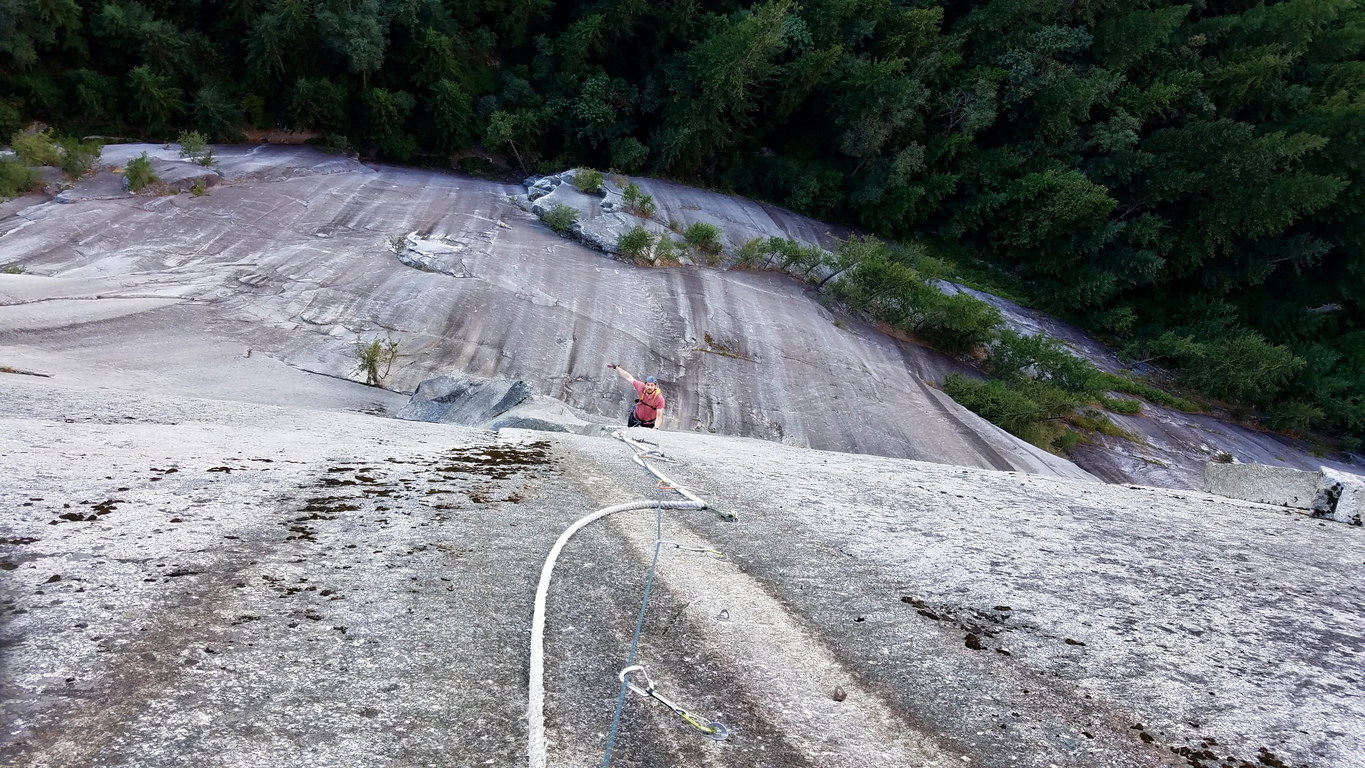 Guy coming up the boat rope (Category:  Rock Climbing)