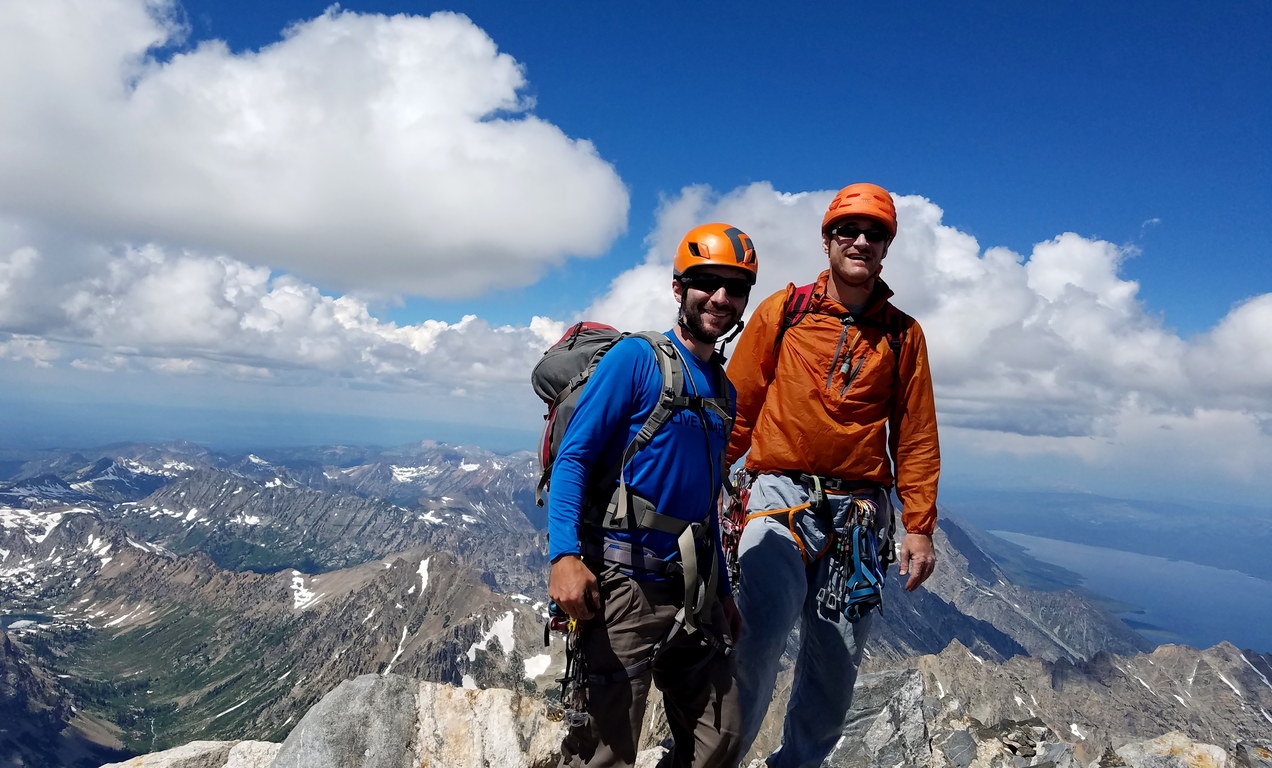 Adam and I on the summit of the Grand Teton (Category:  Rock Climbing)