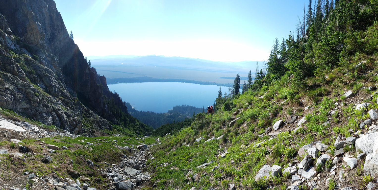 Jenny Lake below Symmetry (Category:  Rock Climbing)