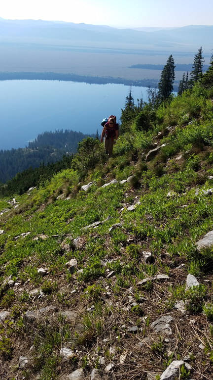 Jenny Lake below Symmetry (Category:  Rock Climbing)