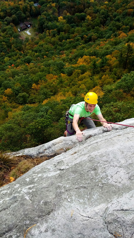 Ryan finishing Arrow (Category:  Rock Climbing)