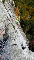 Ryan finishing Limelight (Category:  Rock Climbing)