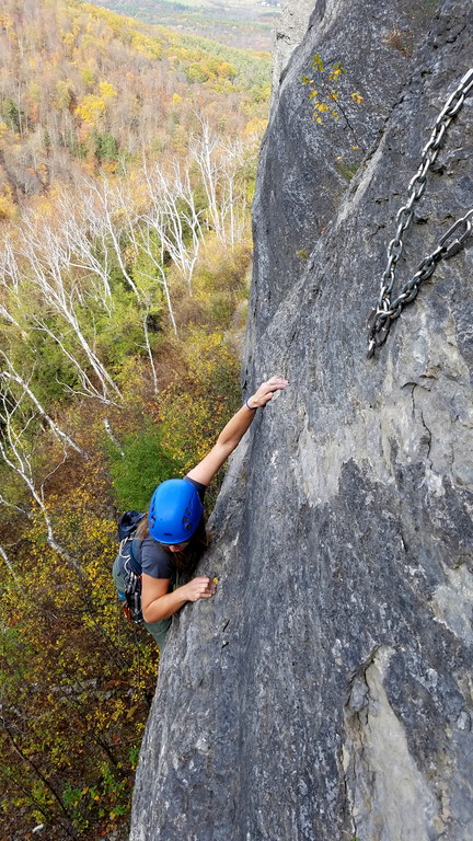 P.S. To all the gumbies... this is how the rope gets up there. (Category:  Rock Climbing)