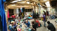 Everyone was crowded in the shelter all day (Category:  Backpacking)
