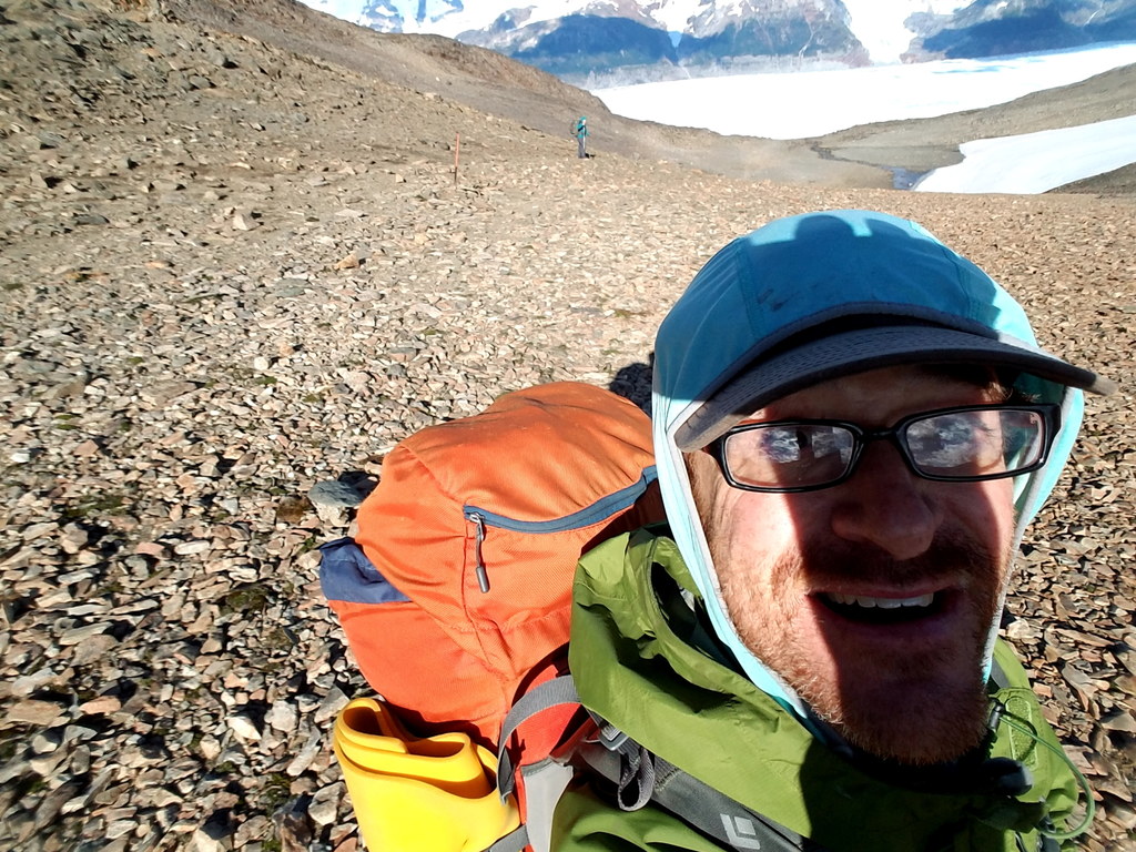 Atop Paso John Gardner, looking at Glacier Grey (Category:  Backpacking)