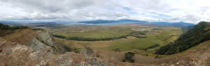 View of Puerto Natales from atop Cerro Dorotea (Category:  Backpacking)