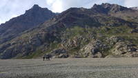 Start of day 2. Laura hiking with Tracey and Nitai (Category:  Backpacking)