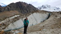 Laura on the glacier (Category:  Backpacking)