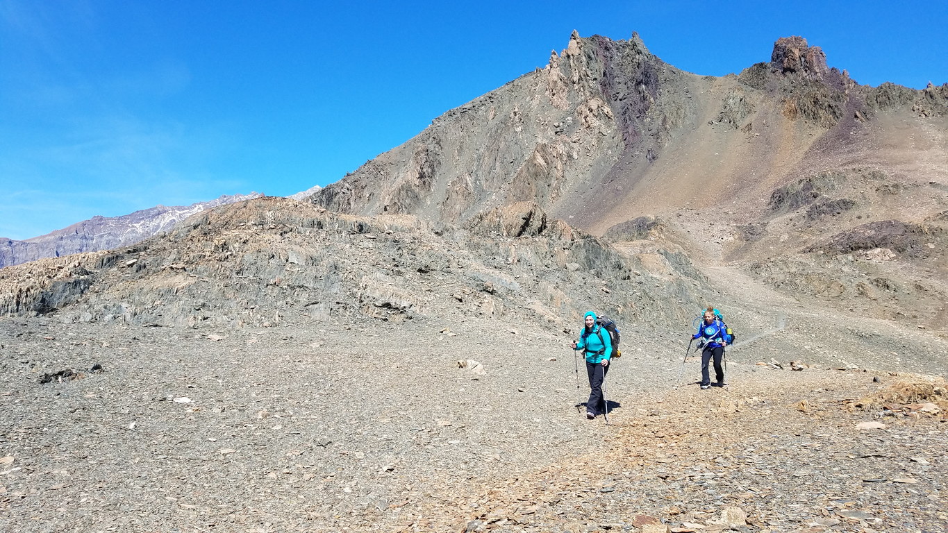 Laura and Leah at Paso del Viento (Category:  Backpacking)