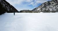 Snow covered Chapel Pond (Category:  Ice Climbing)