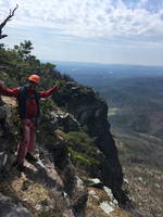 Coiling rope at the top of the gorge (Category:  Rock Climbing)