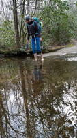 Cold stream crossing on the hike in (Category:  Rock Climbing)