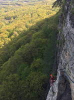 And me on the middle pitch of Anguish (Category:  Rock Climbing)