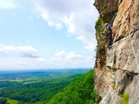 Erin following Yellow Ridge (Category:  Rock Climbing)