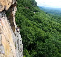 Erin and Aaron on the Yellow Ridge ledge (Category:  Rock Climbing)