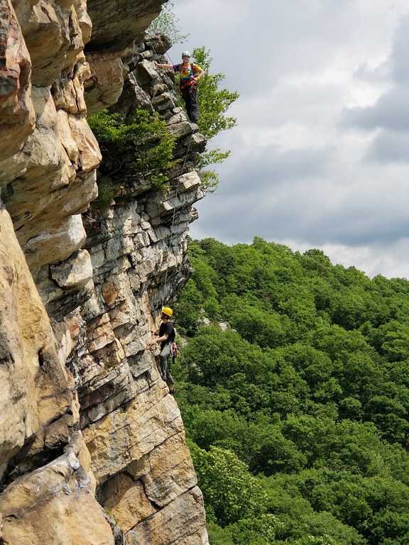 Erin and Aaron climbing Yellow Ridge (Category:  Rock Climbing)