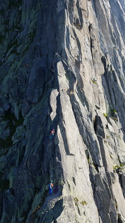 Anya leading the fifth pitch (Category:  Climbing)