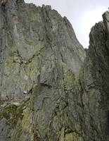 Anya and Blazej on the final three pitches of Salbit South Ridge. (Category:  Climbing)