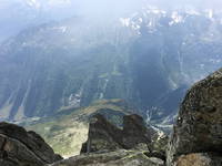 Anya's shot of me getting ready to do the final rappel before moving to the headwall of Salbit. (Category:  Climbing)