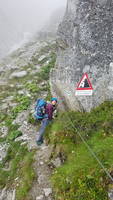 Big via ferrata on the hike from Salbit Hut to Voralp Hut (Category:  Climbing)