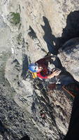 Spanish climber coming up Visite Obligatoire (Category:  Climbing)