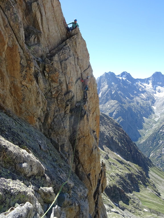 Jackie around pitch 8 of Visite Obligatoire (Category:  Climbing)