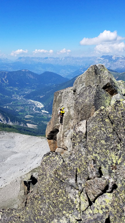 Climber on Arete des Papillons (Category:  Climbing)