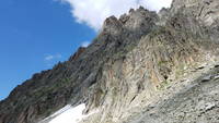 Arete des Papillons viewed from the descent (Category:  Climbing)