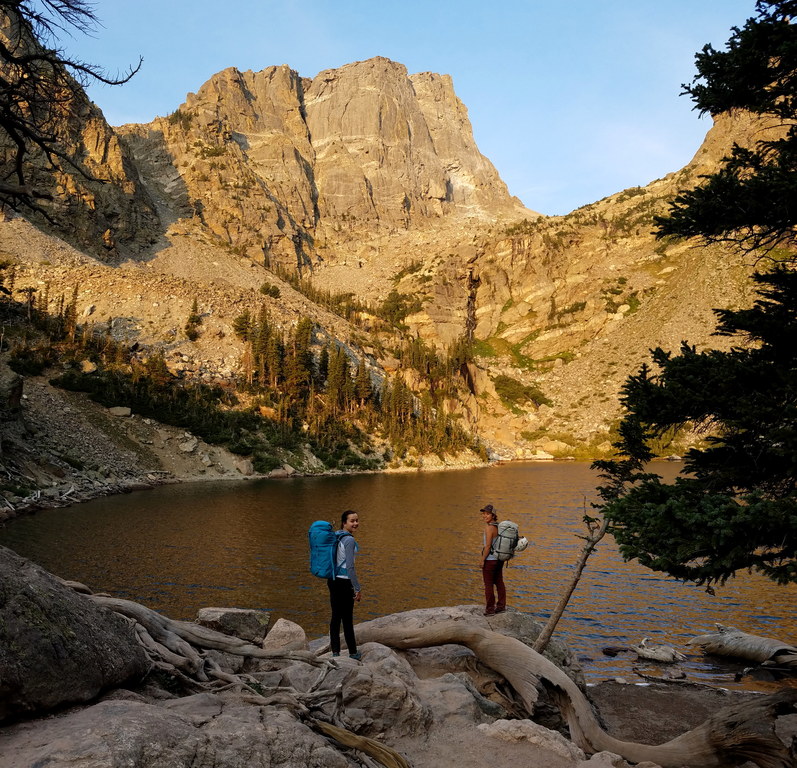 First view of Hallett Peak (Category:  Climbing)