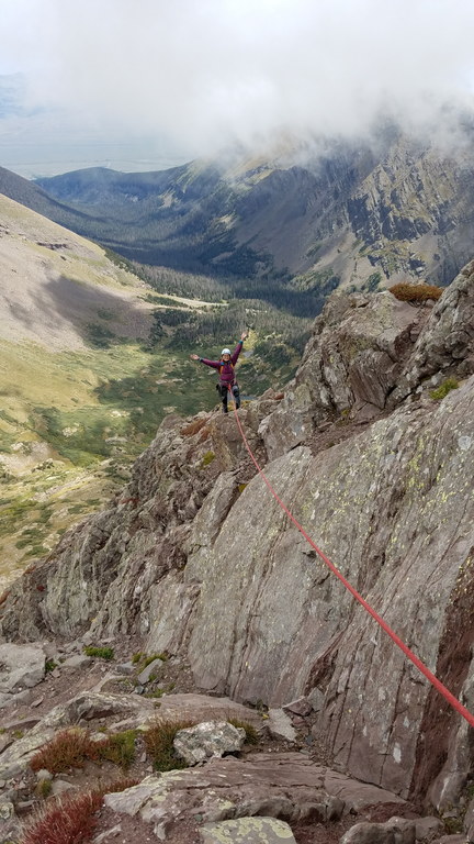 Sammy high up on Ellingwood Ledges (Category:  Climbing)