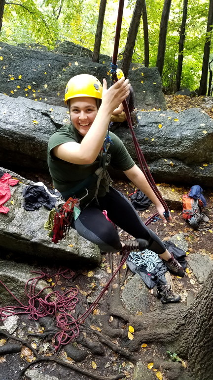 Caroline prussiking (Category:  Climbing)