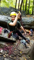 Caroline prussiking (Category:  Climbing)