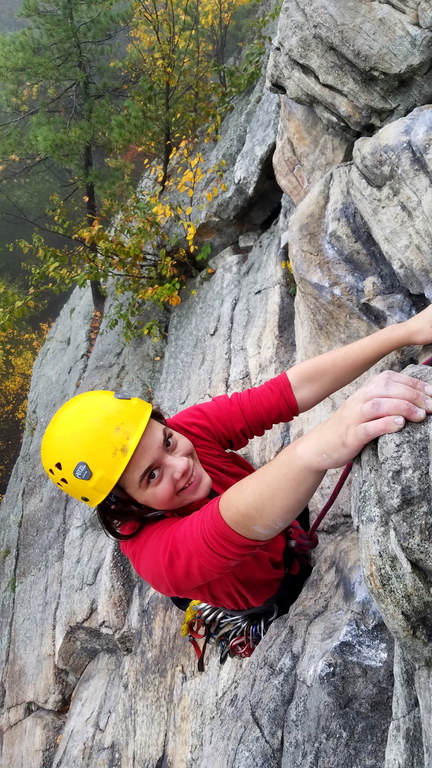 <del>Jackie climbing Emma</del> Emma climbing Jackie (Category:  Climbing)