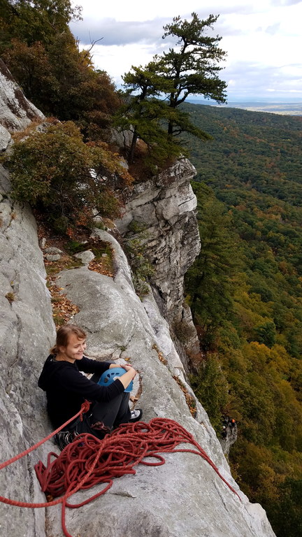 Emily atop Annie Oh (Category:  Climbing)