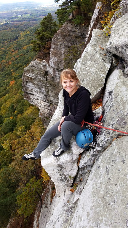 Emily atop Annie Oh (Category:  Climbing)